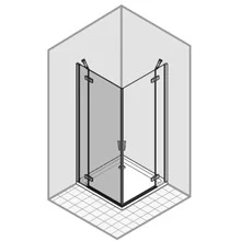 Prix Réduit Porte pendulaire Duka Pura R 5000 Chromé/Alu brillant Verre clair protect